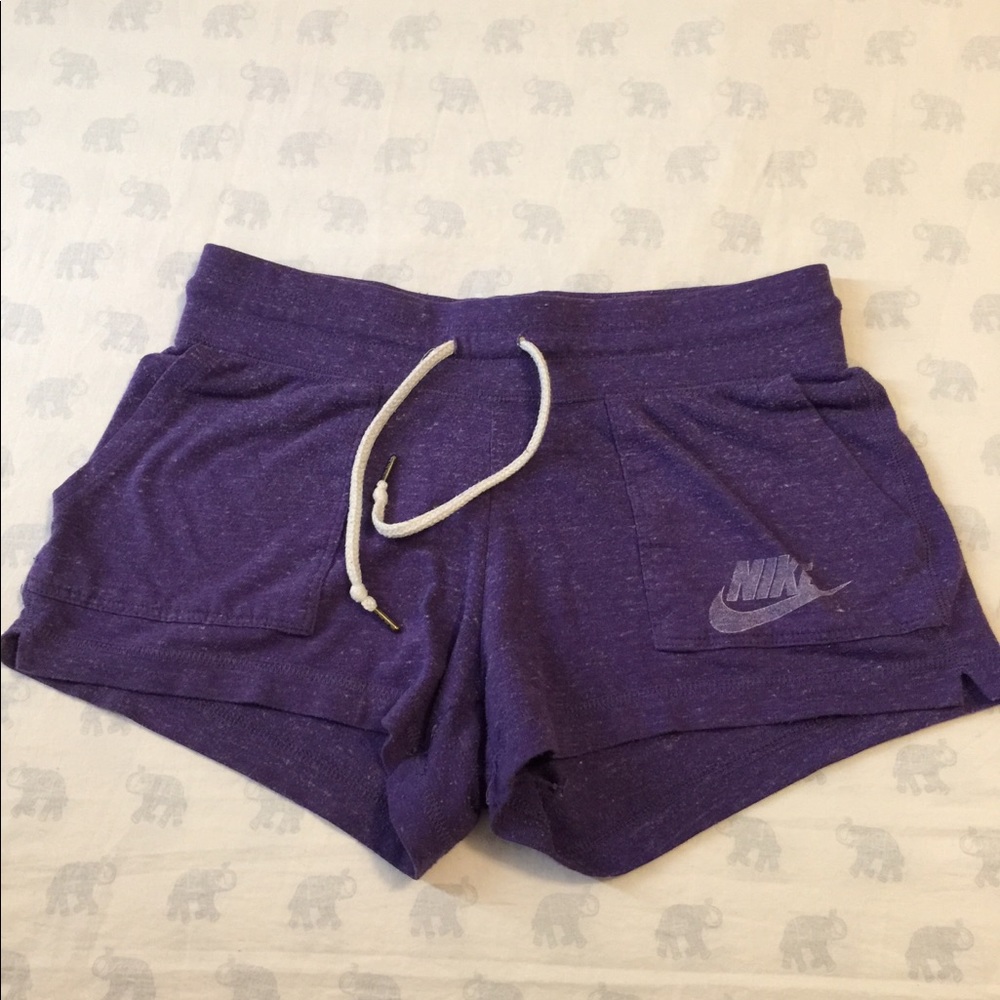 Purple Nike lounge shorts